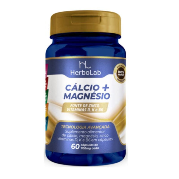 Cálcio + Magnésio 60 cápsulas 700mg HerboLab